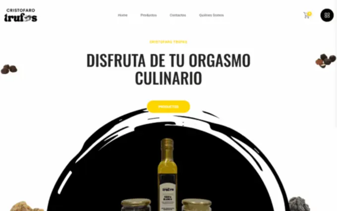 Homepage dello shop di tartufi Cristofaro Trufas