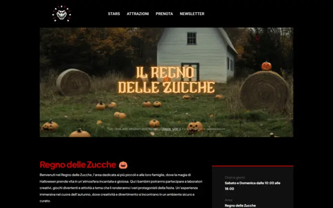 Sezione Regno delle Zucche del sito HorrorWorld